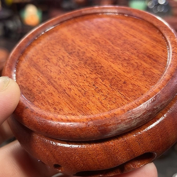 琉璃手工艺品红木底座工艺品