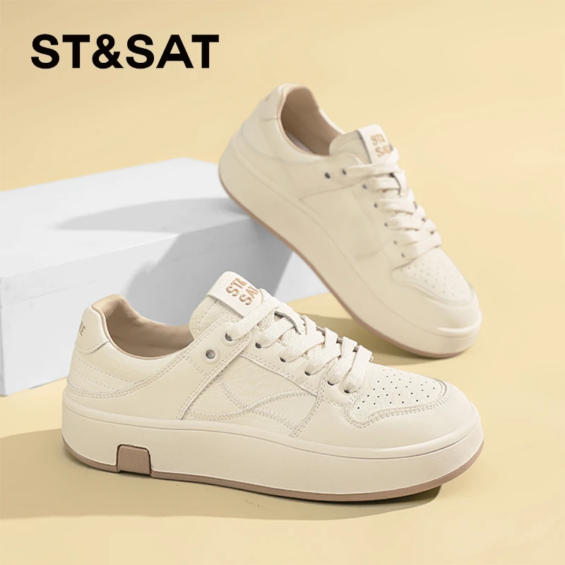 星期六小白鞋女2025秋季女款新款女鞋鞋子爆款轻奢休闲运动鞋板鞋