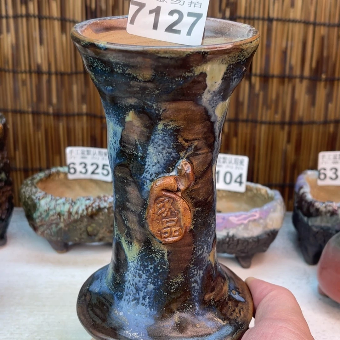 手工花盆默认瑕疵完美者勿拍