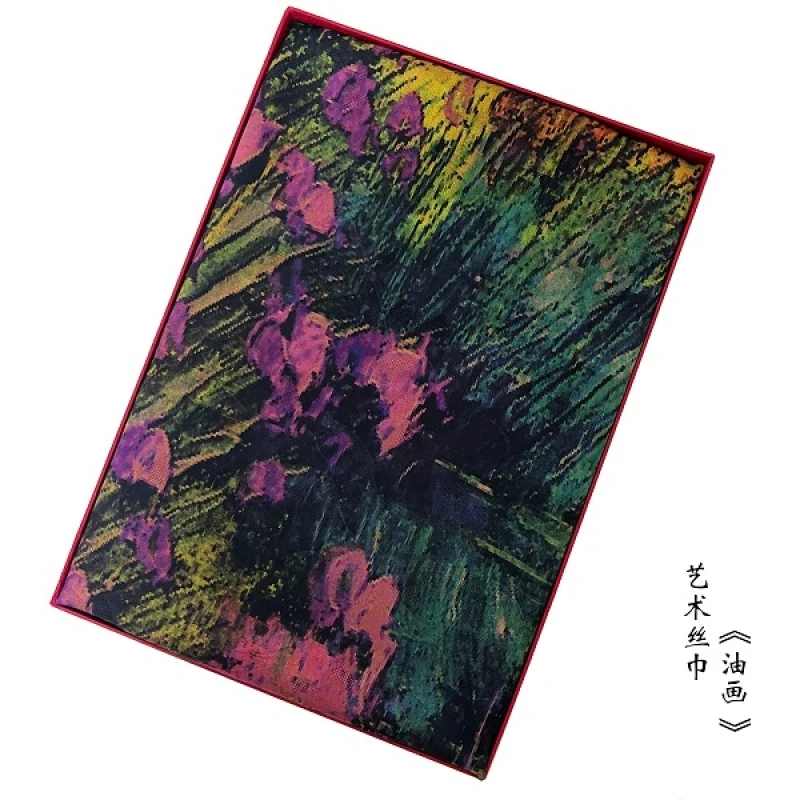 油画 丨香韵纱 花萝 提花 镂空 135方巾