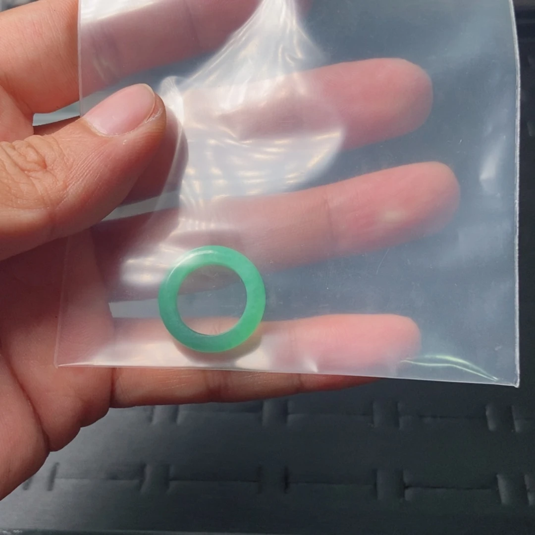 定制翡翠未镶嵌垂***兔戒圈