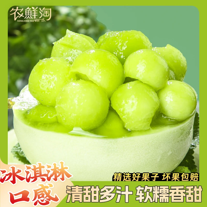 山东玉菇甜瓜 新鲜水果 蜜瓜生鲜 4.5/8斤装 冰淇淋香瓜 应季水果