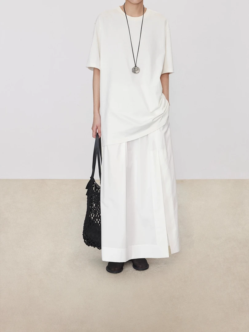 亦雯【白小T】夏季万能打底王高端环保棉时尚百搭休闲廓形纸片人T