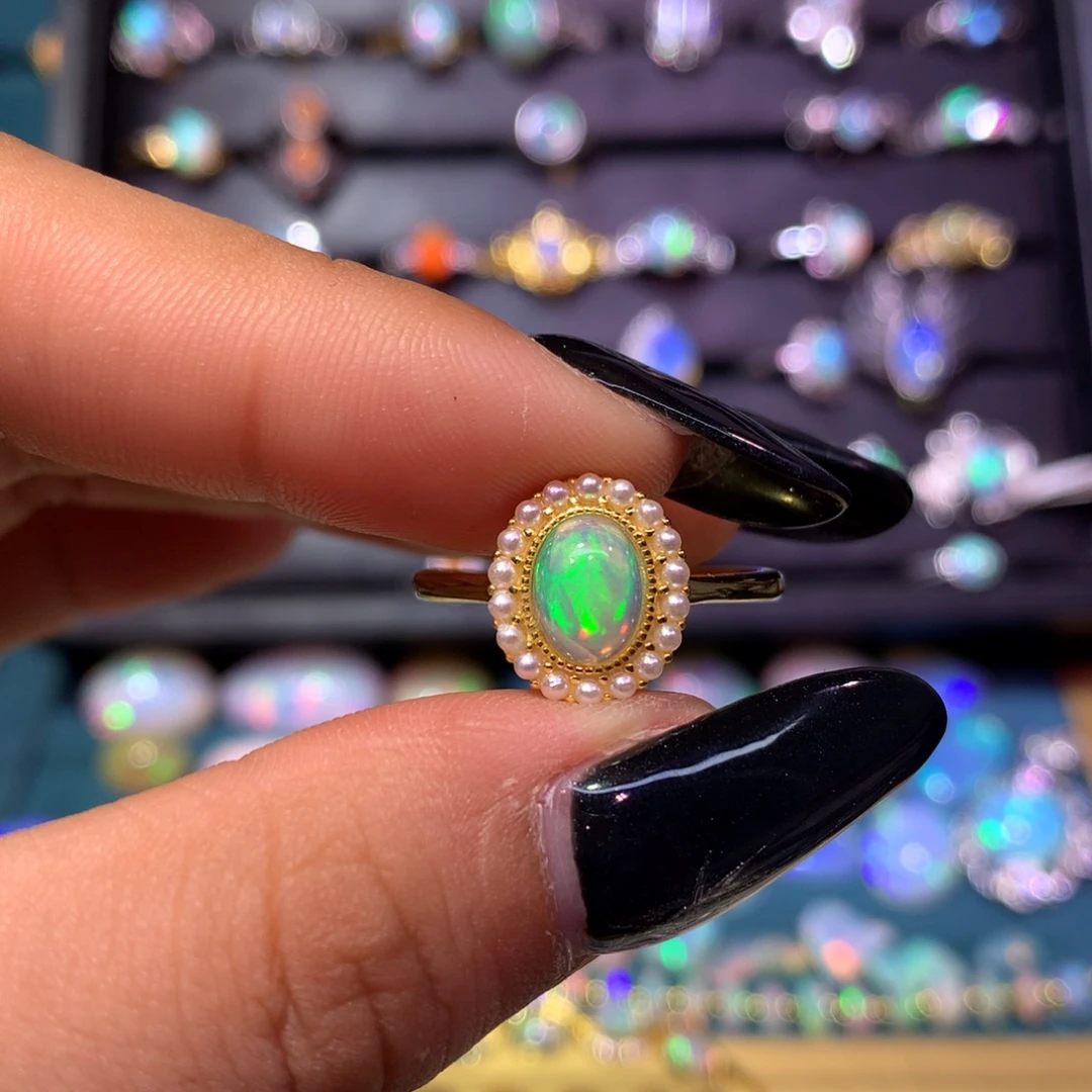 欧泊银S925镶嵌戒指款