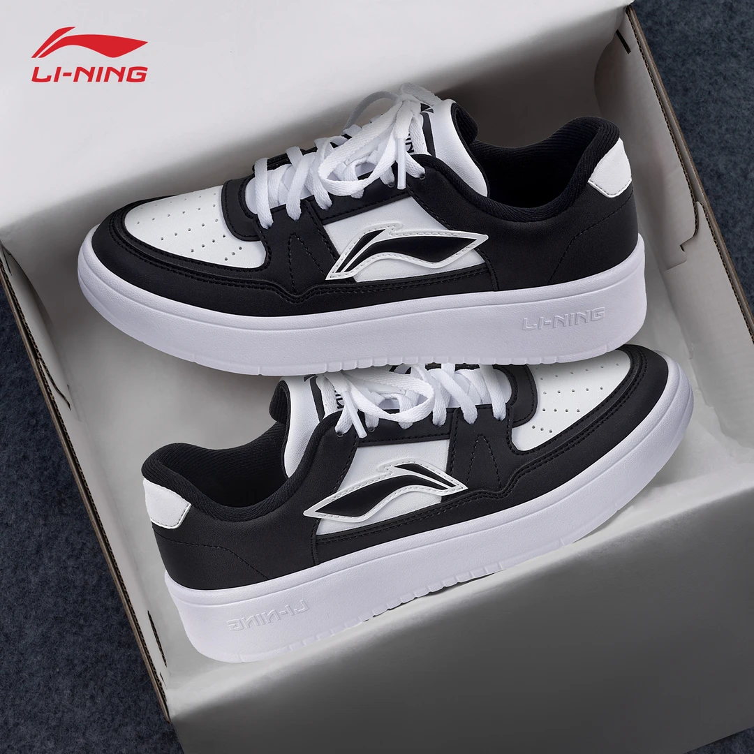 李宁月临女鞋板鞋运动潮流轻便百搭低帮小众简约时尚官方正品鞋子