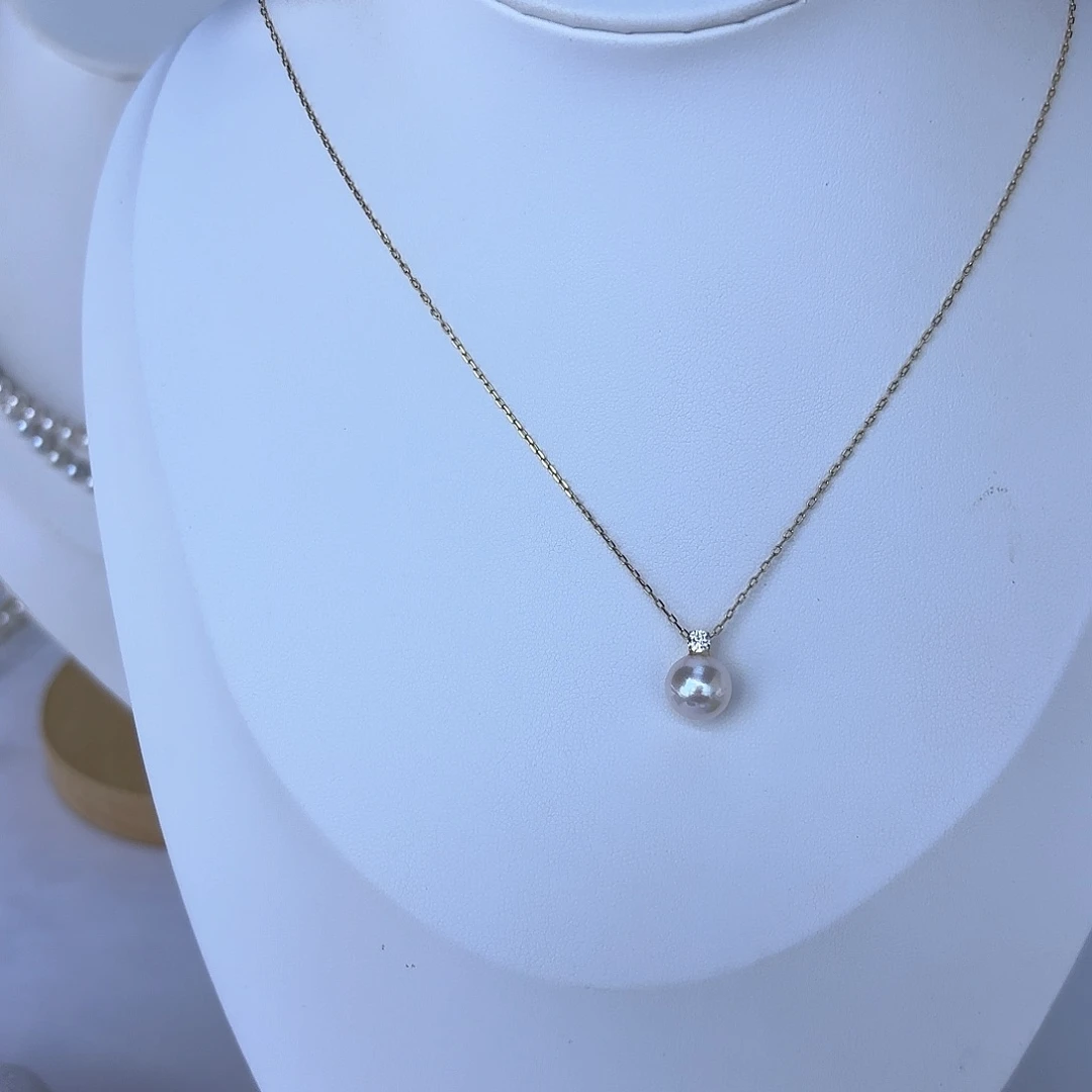 吊坠(不含链)18K金镶嵌海水珍珠9.0mm