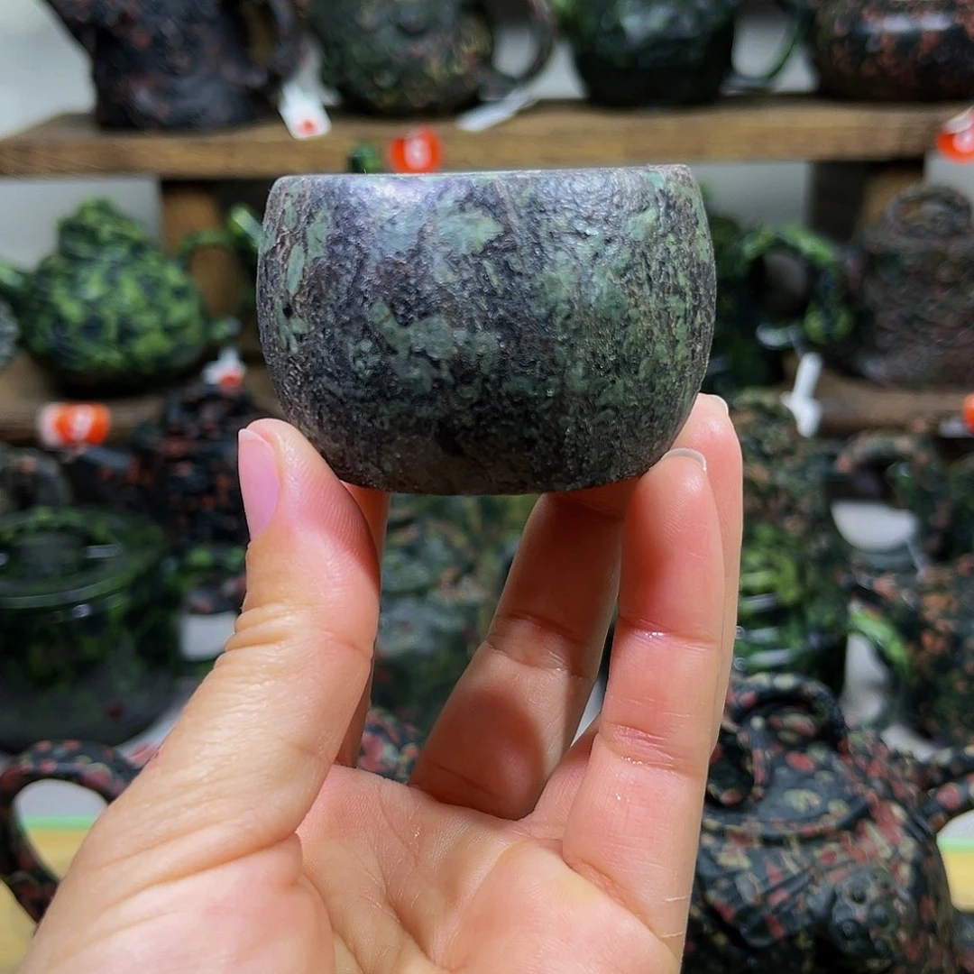 梅花石安山玉茶杯50cc