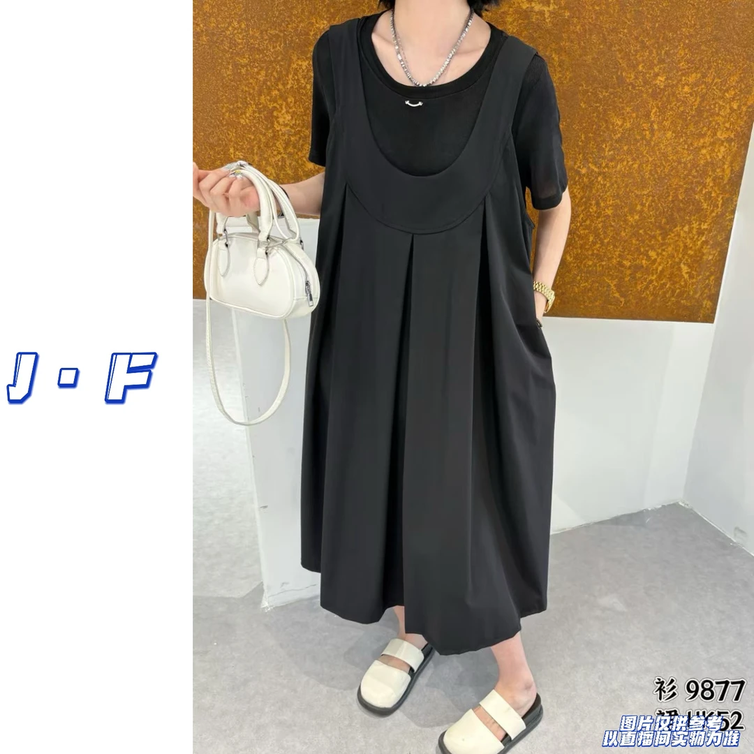 JF定制大码HK52夏季纯色宽松休闲百搭A版背心裙不含内搭