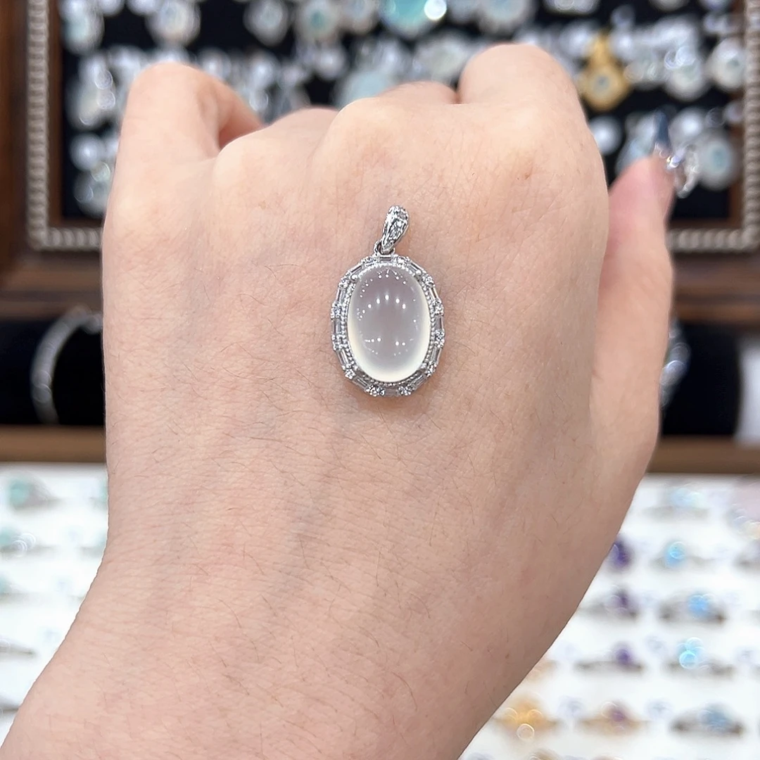 蛇纹石玉银S925镶嵌戒指