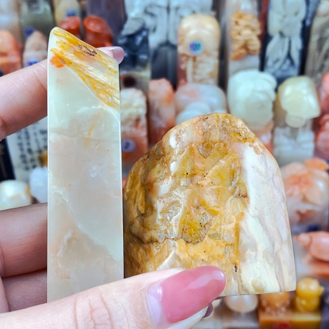 老挝石印石山**阳手工篆刻