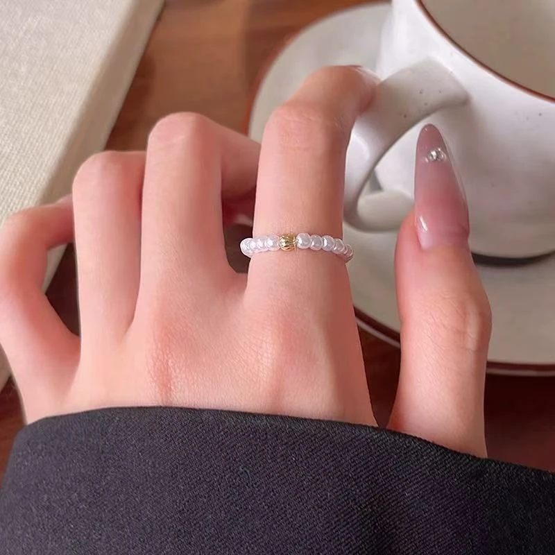 钨合金戒指 气质时尚百搭复古法式简约ins弹力戒指j580-9