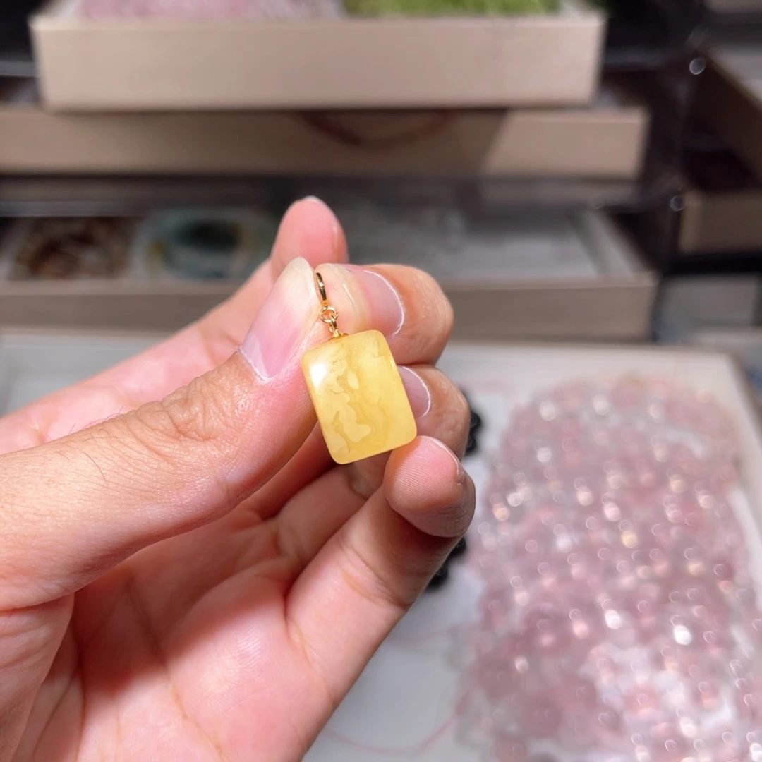 手链银S925镶嵌水晶蜜蜡034