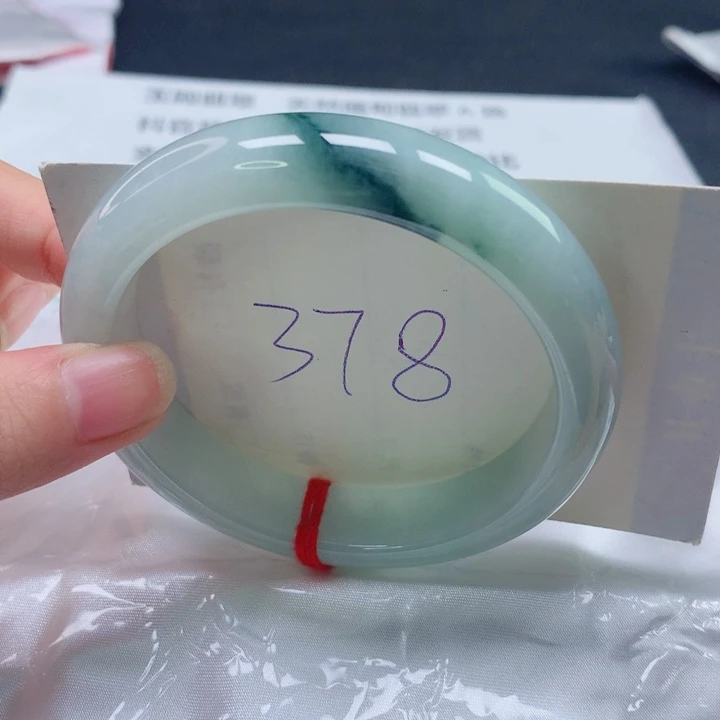 翡翠未镶嵌手镯圈口5859