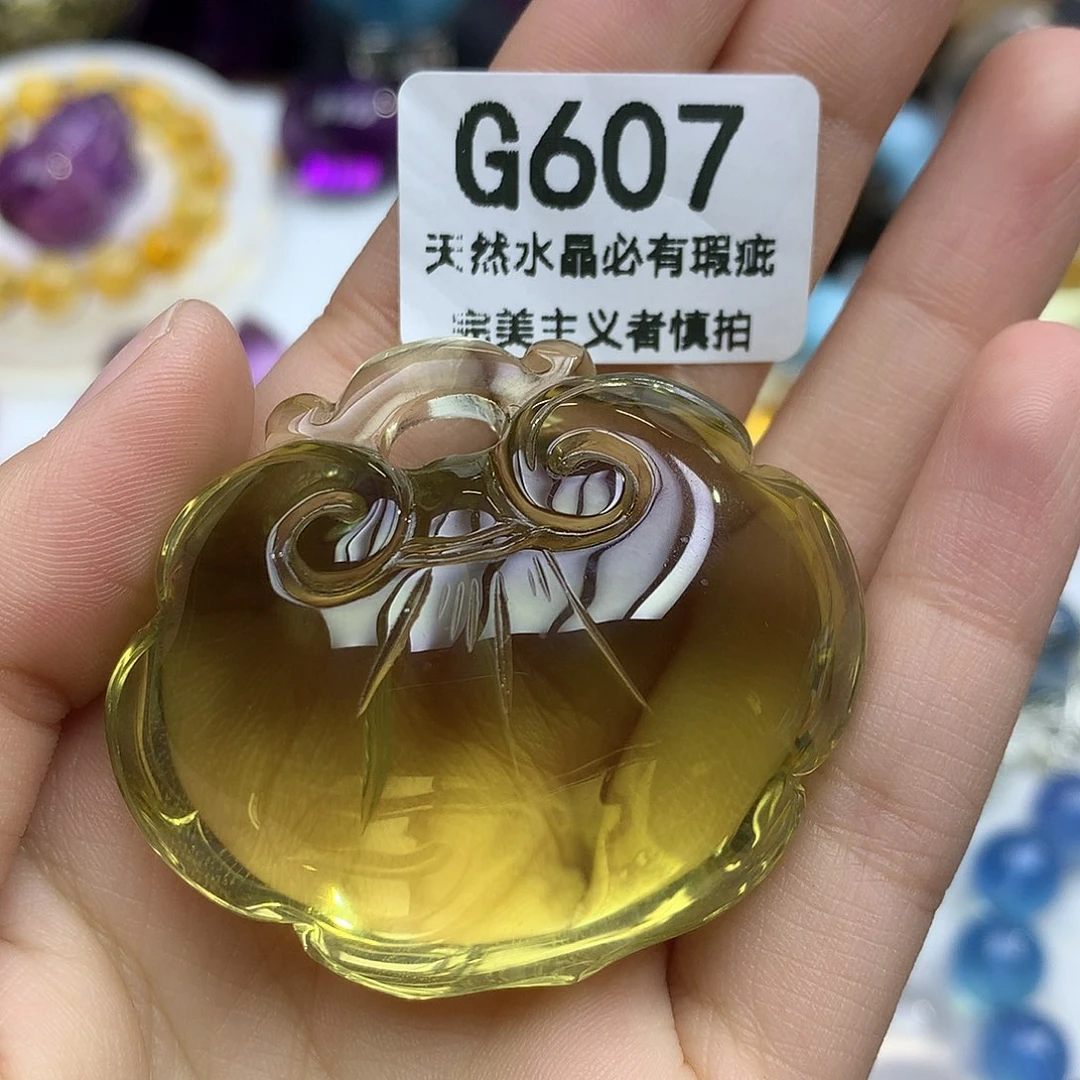 珠宝半成品水晶未镶嵌吊坠