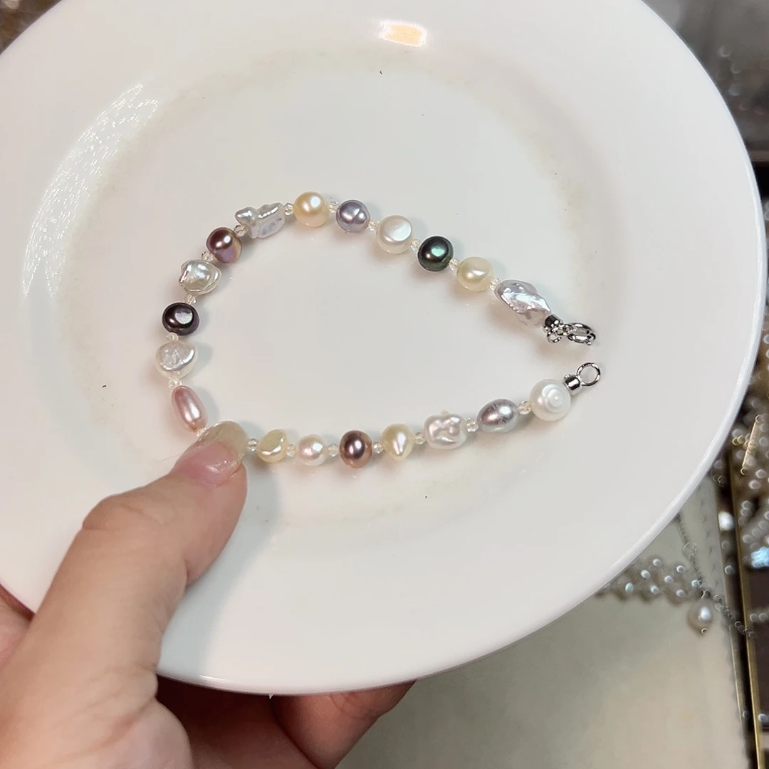 阿***侑银S925镶嵌淡水珍珠天然淡水珍珠设计款