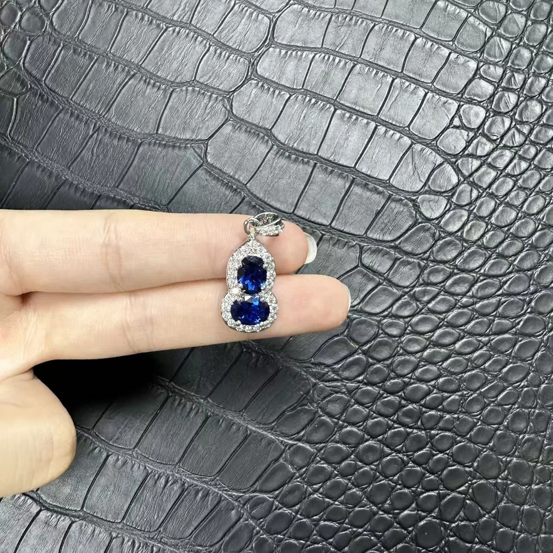 JDP1107阿鲁沙-典藏轻奢蓝宝石-银镀厚金吊坠