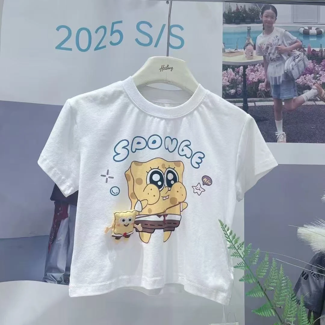 灰翅膀童装海绵宝宝 t恤-白色37694