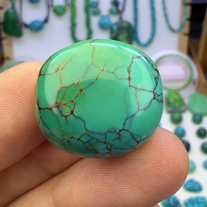 云盖高瓷绿网花枣珠