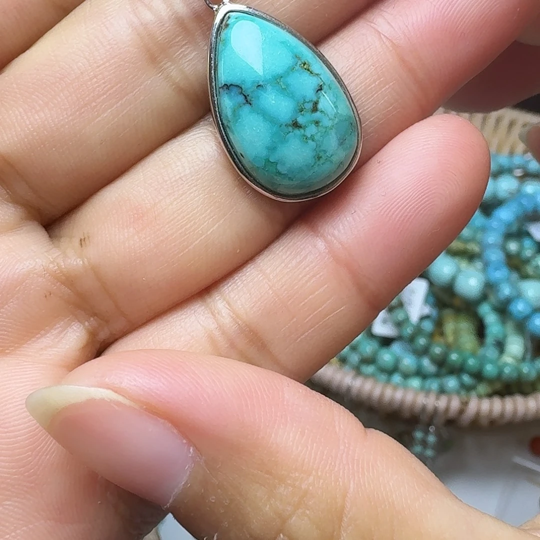 绿松石银S925镶嵌珠宝奇石