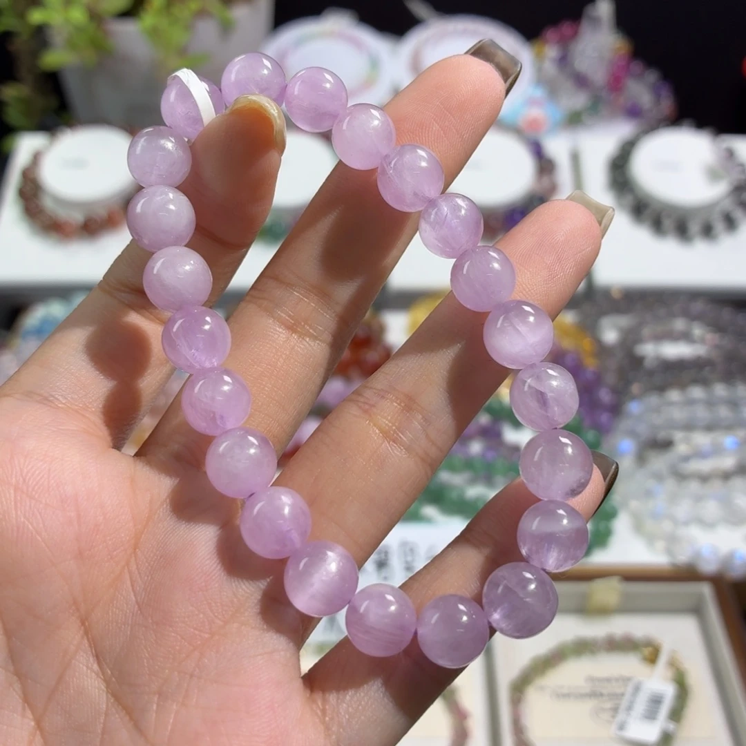 未镶嵌手串锂辉石猫眼紫锂辉8+