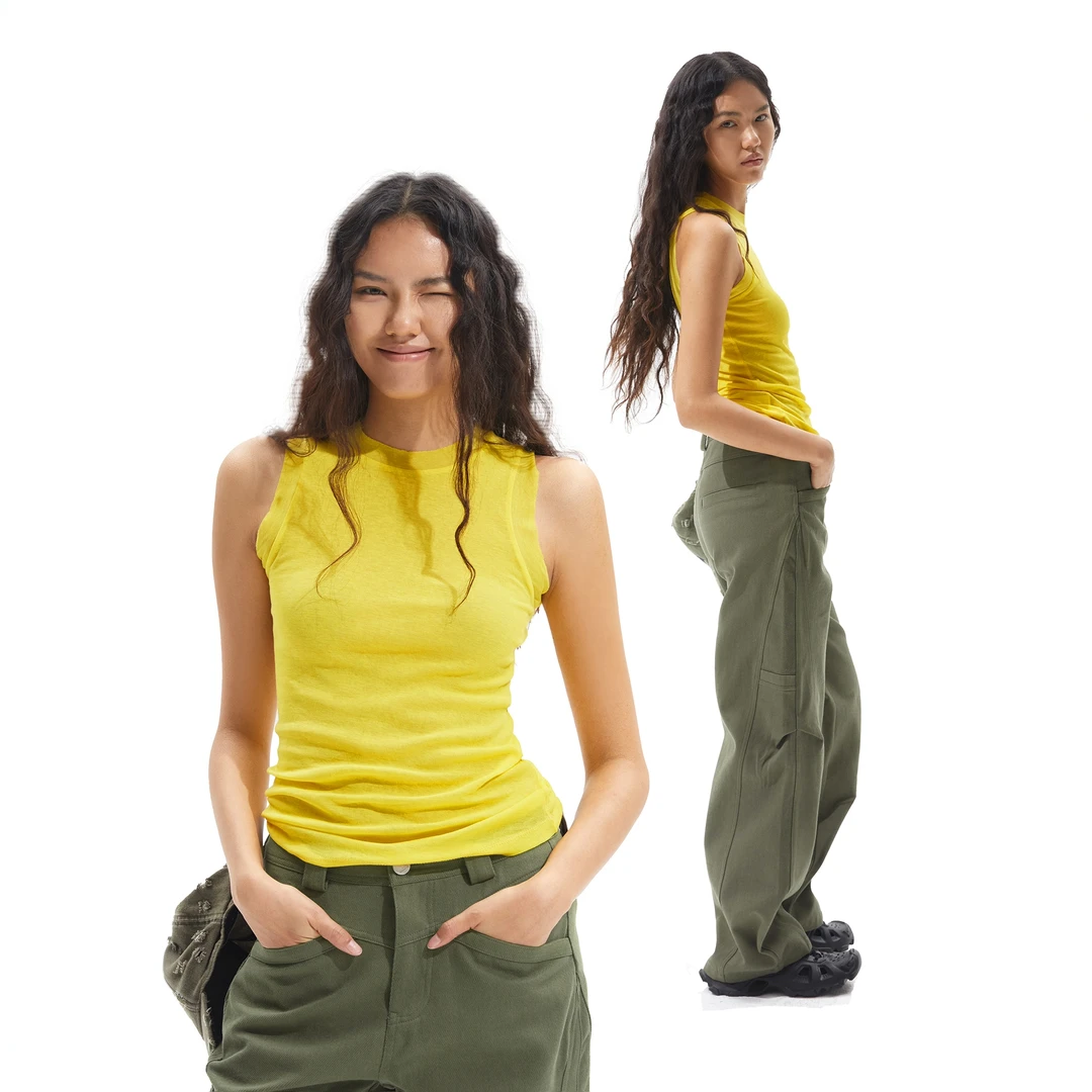 【nonowang专属】Two little guys*强捻超薄纯棉微透修身打底背心