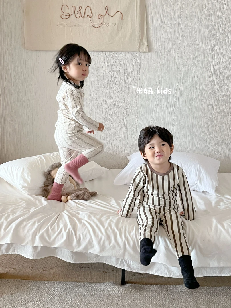 儿童家居服秋衣裤套装分体婴幼儿儿童男孩女童睡衣洋气春秋睡衣