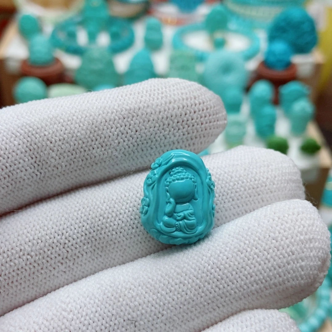 绿松石未镶嵌无相佛