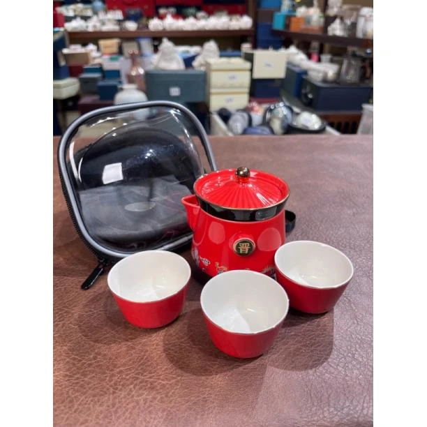 348加官进爵一壶三杯旅行茶具