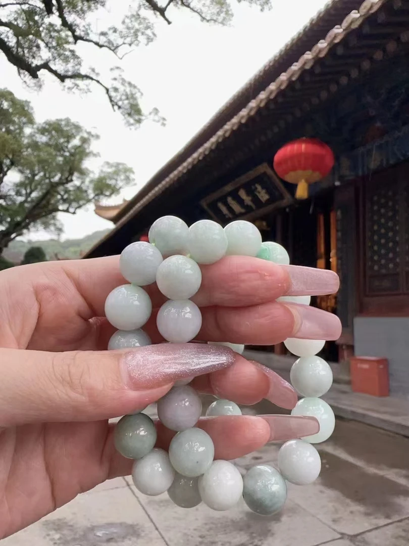 非金属莫桑石手链 14mm手串水润珠子手链