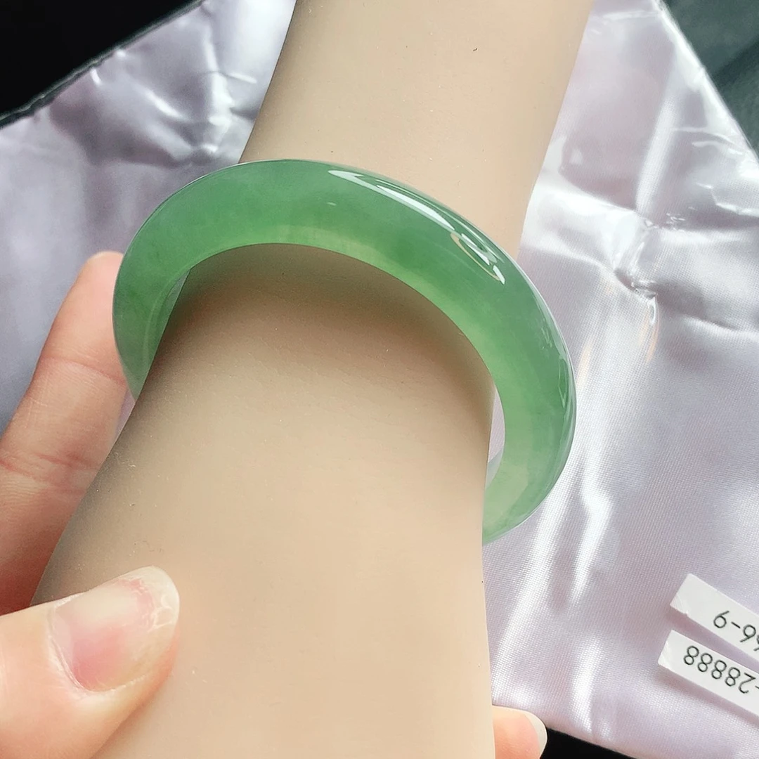 【闪购商品】未镶嵌手镯翡翠缅甸天然a货翡翠53正