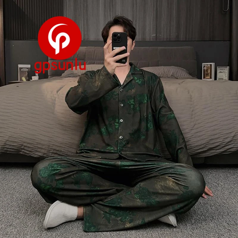 GPsunlu2026新款轻奢秋冬季睡衣男士德绒锁温加厚保暖冬天家居服