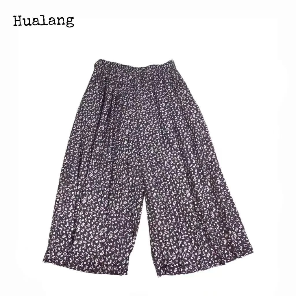 1617款女童碎花长裤新款儿童韩系宽松百搭休闲裤