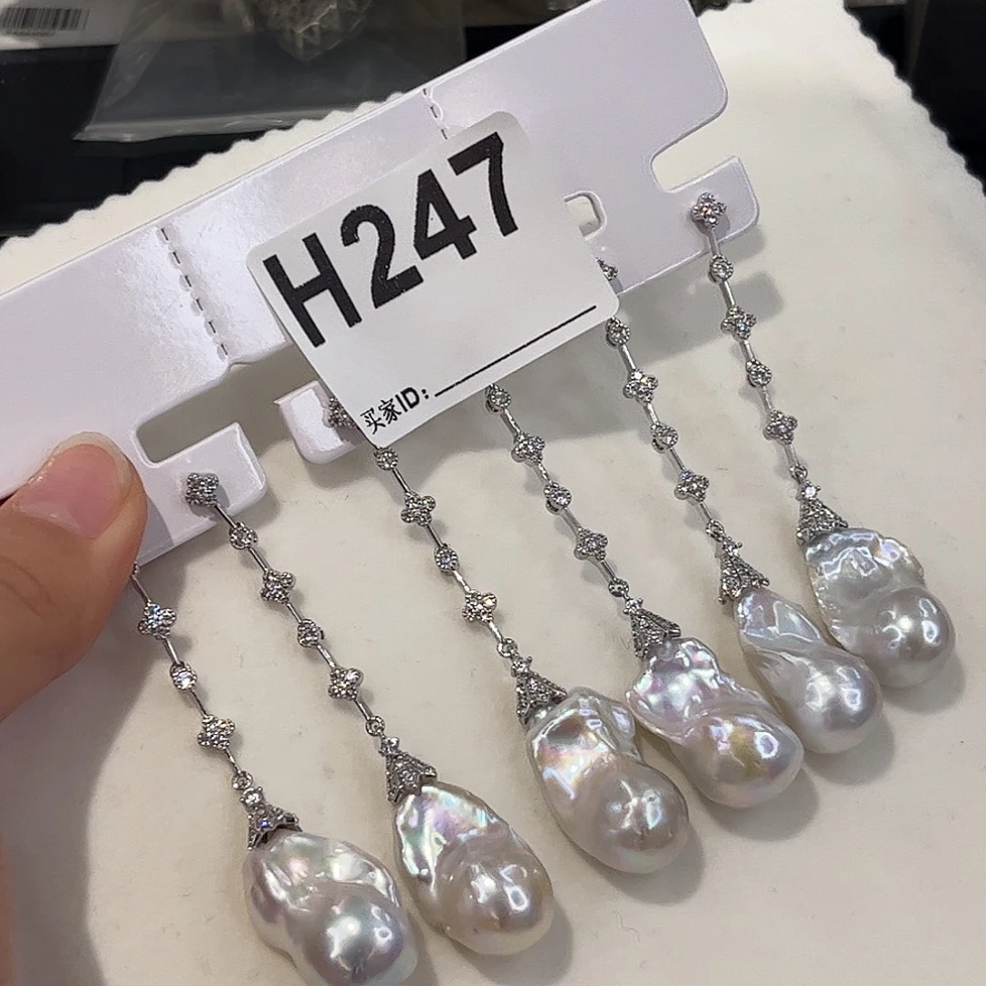 合金耳饰淡水珍珠