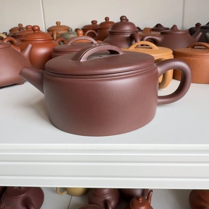 紫砂茶杯紫泥汉瓦250cc