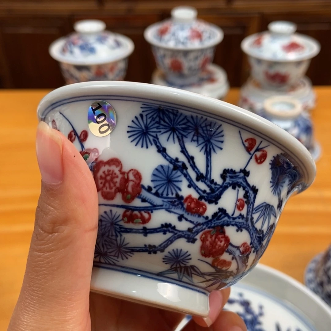 手绘现代茶具非古董