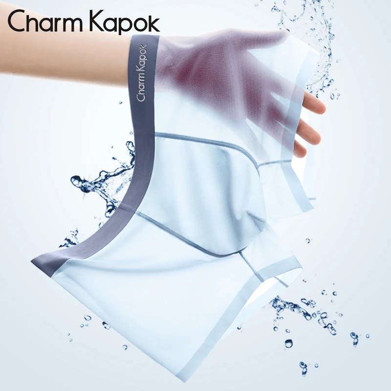 Charm Kapok男士内裤2025新款10A抗菌冰丝四角裤透气大码底裤礼盒