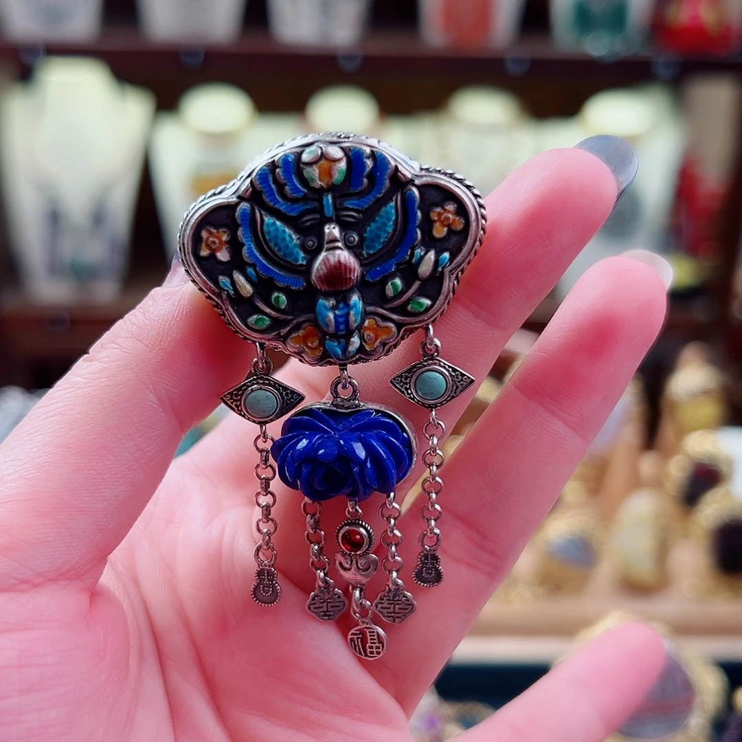 戒指/指环青金石银S925镶嵌戒指