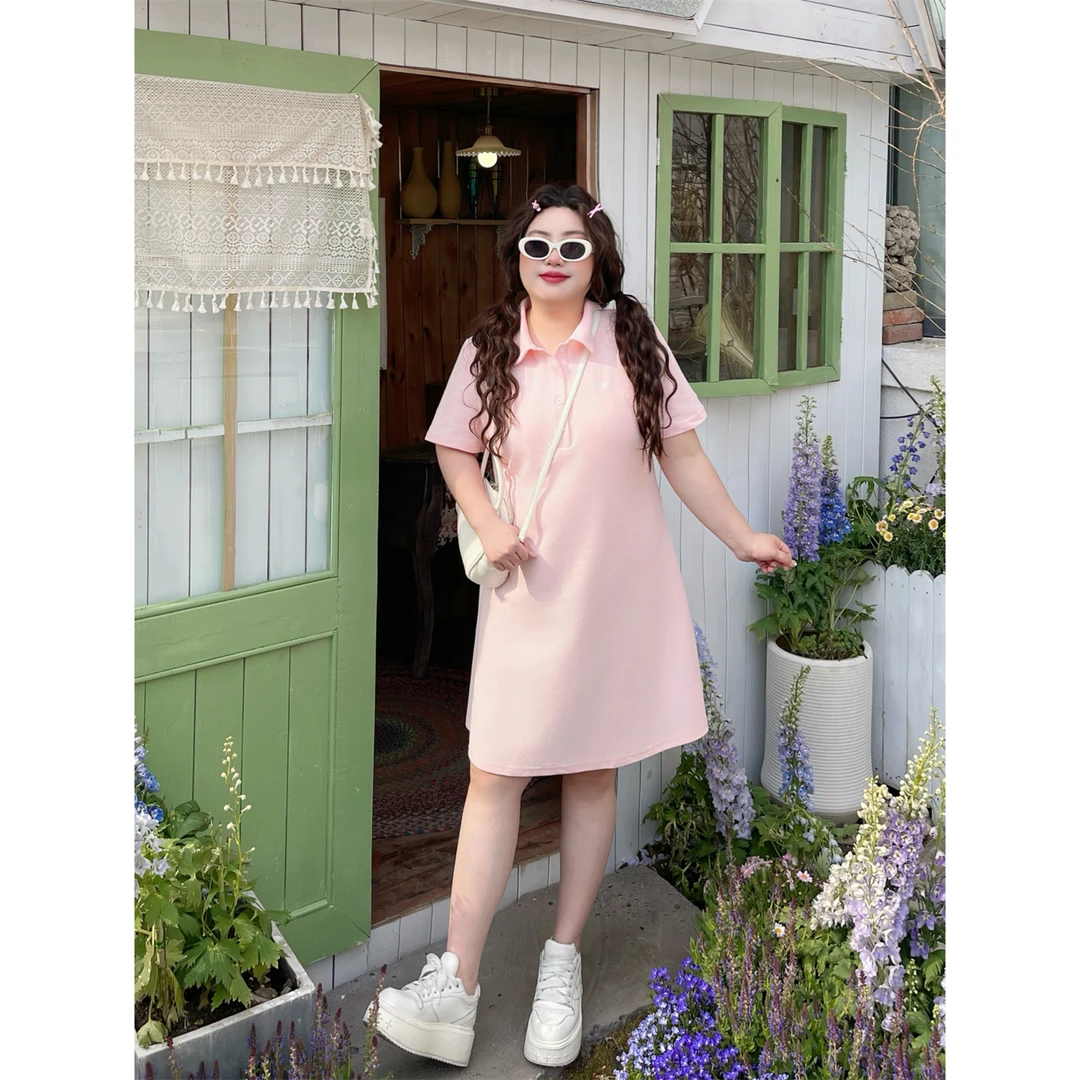 悉尼诗章 / 学院减龄polo连衣裙14640花契大码200斤胖mm夏季时尚