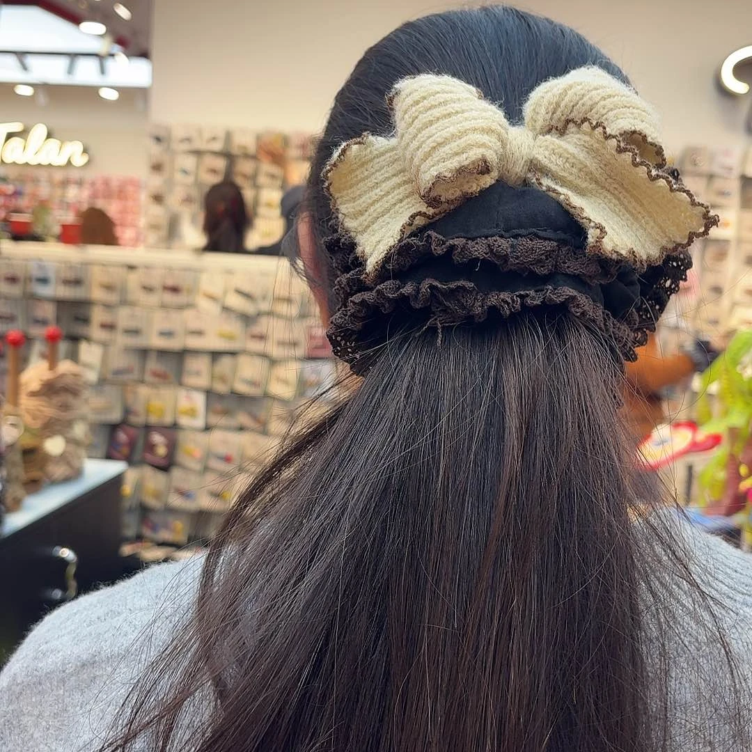 布艺非金属发圈蝴蝶结