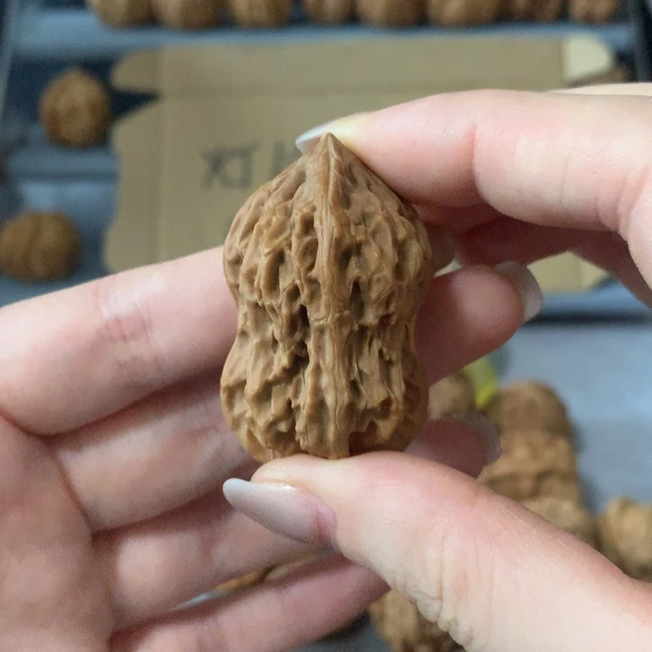 时***雨文玩核桃把件异形单只