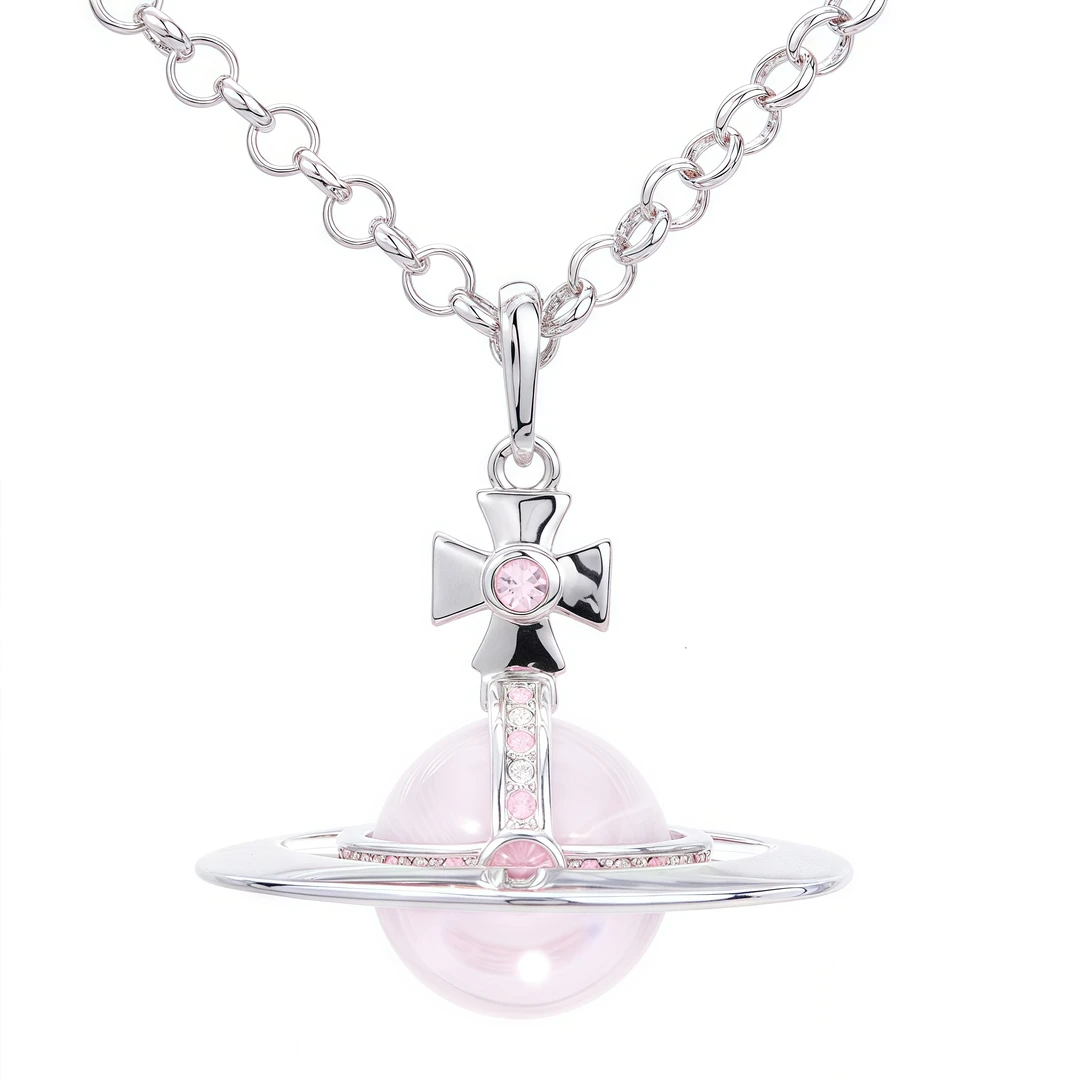 铜合金项链 星球环绕项链女轻奢小众气质高级个性设计锁骨链