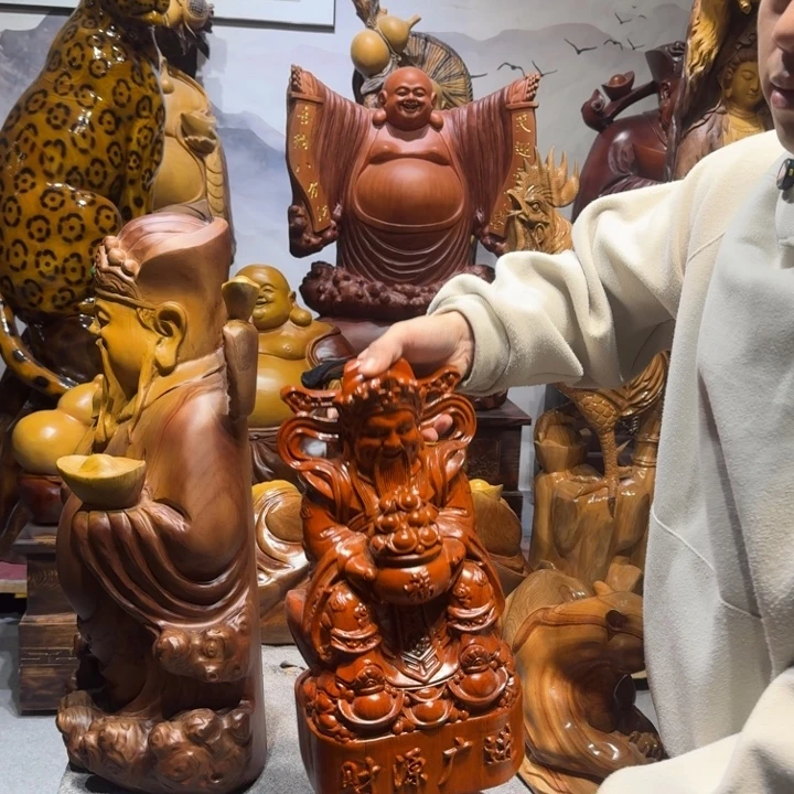 暮***首花梨木类花梨木财神爷一个