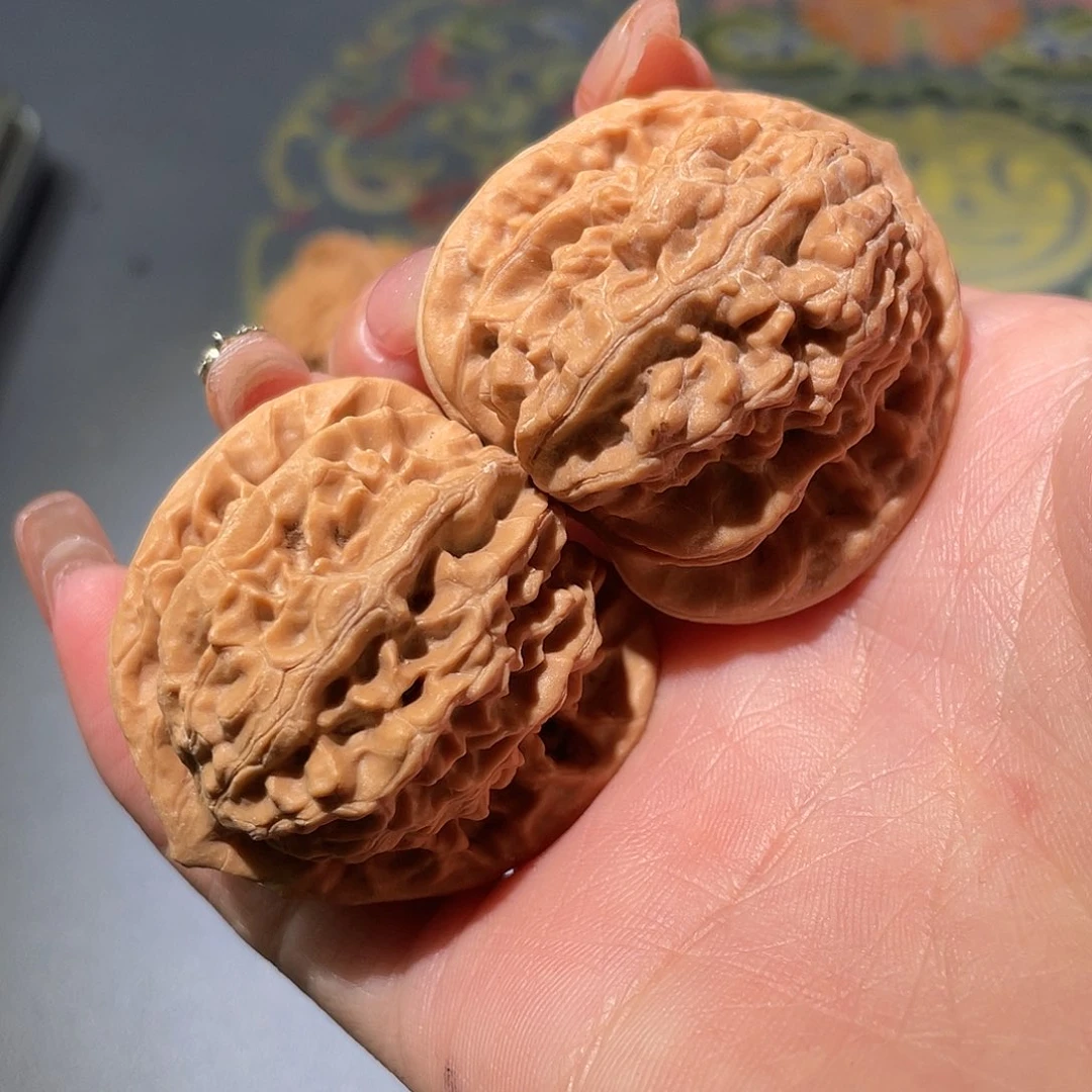 文玩核桃把件霞云岭虎头40 S5团