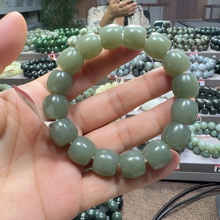 手链未镶嵌和田玉新疆且末蓝直切卡14