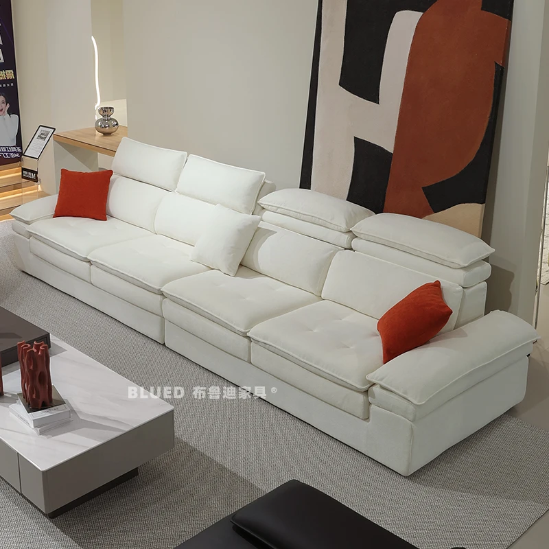 棉麻直排沙发奶油风简约布艺客厅沙发客厅家用2025年新款爆款民宿