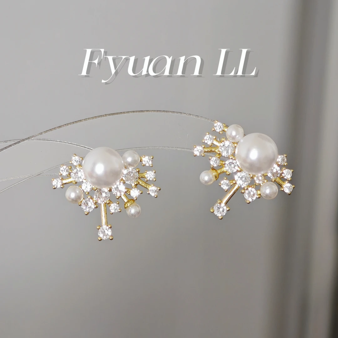 铜合金耳饰 [有耳夹]时尚满天星精致耳环无耳洞女轻奢高级感耳钉