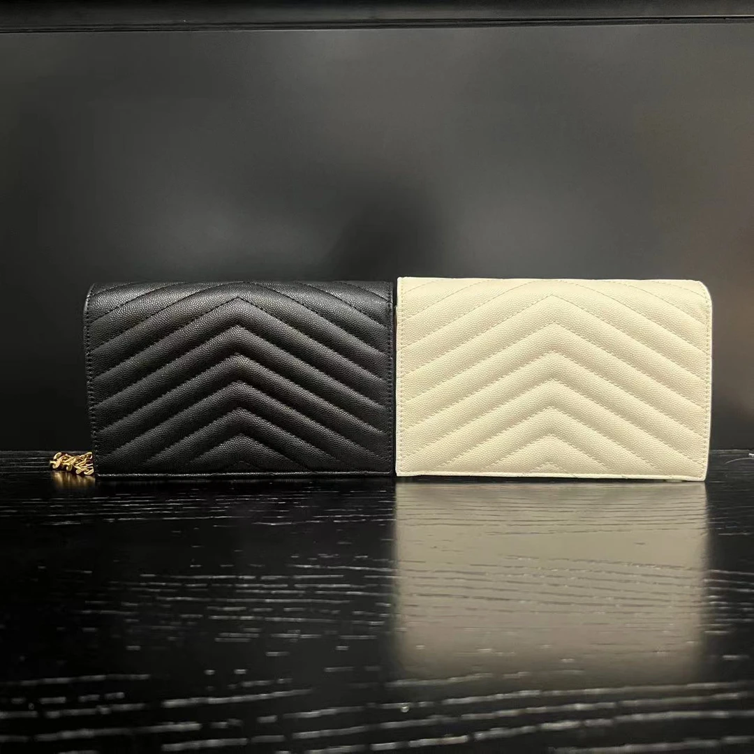 COCO DICV2025新款高端定制时尚女包 小鱼信封 黑白色19cm