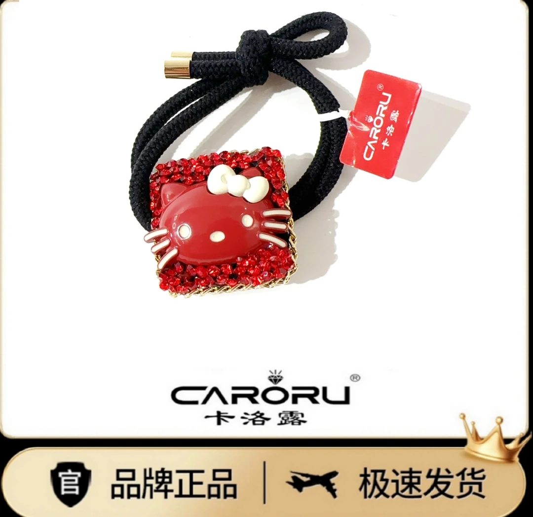 CARORU【猫KT．发绳】原创豪镶施家水晶时尚发饰