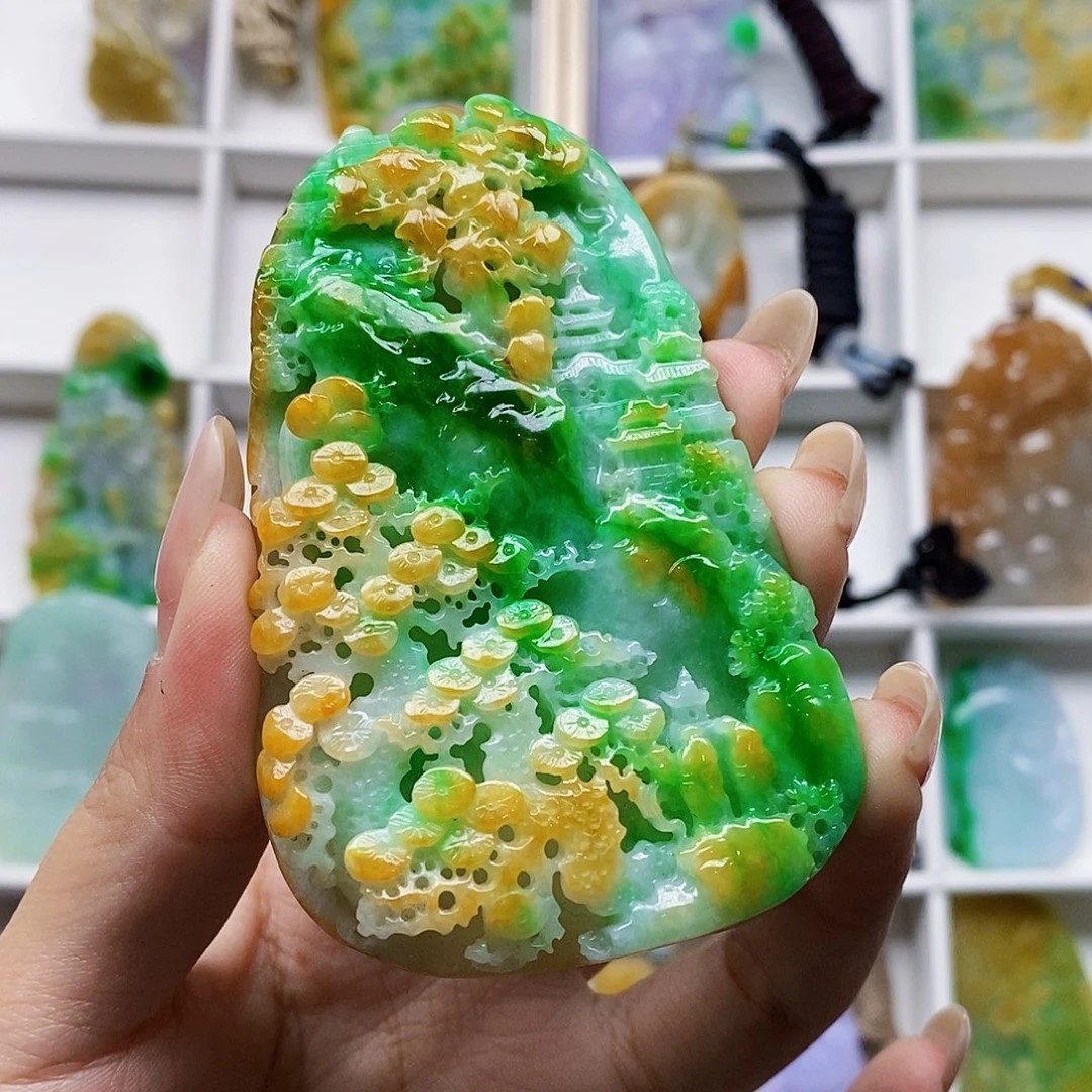 金***山定制翡翠未镶嵌天然翡翠A货