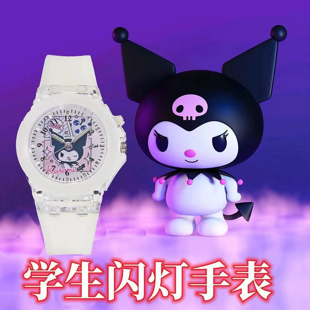 2025款可爱卡通库洛米手表发光夜光儿童手表夏季百搭学生手表现货